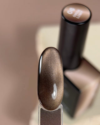 BIBLIOTEKA CAT EYE GEL POLISH № 06 COCOA LIGHT – SOFT WARM BROWN, 10 ML
