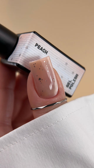 BIBLIOTEKA Gel Polish Cat Eye № 19 Peach – delicate peach nude, 10 ml
