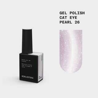 BIBLIOTEKA Cat Eye Gel Polish № 26 Pearl – Light Pink, 10 ml