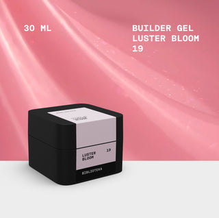 BIBLIOTEKA BUILDER GEL № 19 BLOOM LUSTER – PINK WITH SHIMMER, 30 ML.