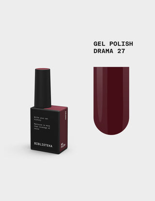 BIBLIOTEKA GEL POLISH № 27 DRAMA – BORDEAUX, 10 ML