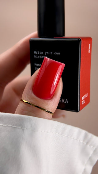 BIBLIOTEKA Bottle Gel Red – RED, 10 ml