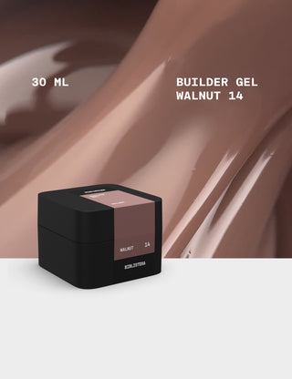 BIBLIOTEKA BUILDER GEL № 14 WALNUT – WARM WALNUT 15 ML
