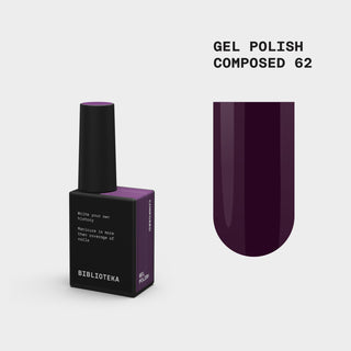 BIBLIOTEKA Gel Polish № 62 Composed – Deep Purple, 10 ml.