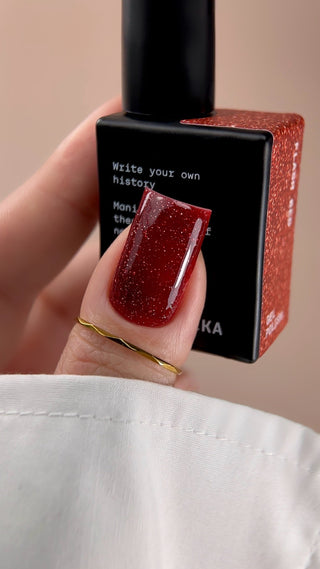 BIBLIOTEKA FLASH RED GEL POLISH – RED, 10 ML