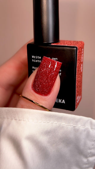 BIBLIOTEKA FLASH RED GEL POLISH – RED, 10 ML