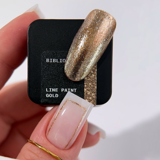BIBLIOTEKA, LINE PAINT GOLD NO WIPE – GOLD GEL LINE PAINT WITH NO STICKY LAYER, 5 ML