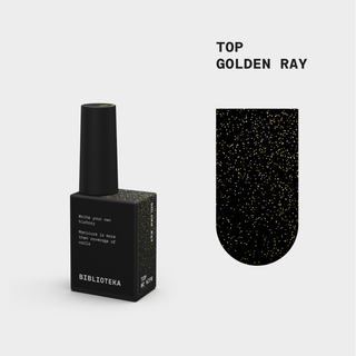 BIBLIOTEKA Top Coat with UV Filter by Golden Ray, 10 ml