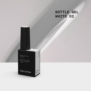 BIBLIOTEKA Bottle Gel № 02 White – pure white gel, 10 ml.