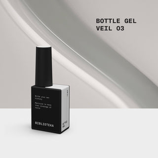 BIBLIOTEKA Bottle Gel № 03 Veil – a milky gel, 10 ml.