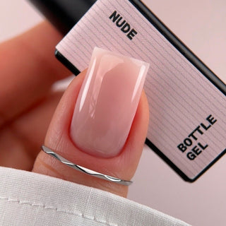 BIBLIOTEKA Bottle Gel № 04 Nude – a warm beige gel, 10 ml.