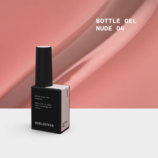 BIBLIOTEKA Bottle Gel № 04 Nude – a warm beige gel, 10 ml.