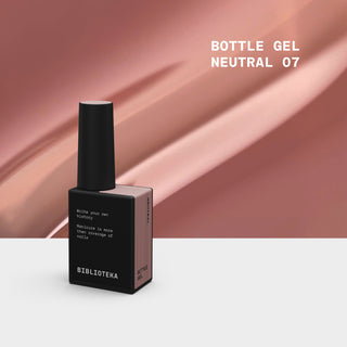 BIBLIOTEKA Bottle Gel № 07 Neutral – a neutral beigе gel, 10 ml.